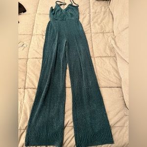 Emerald Green Sparkly Jumpsuit